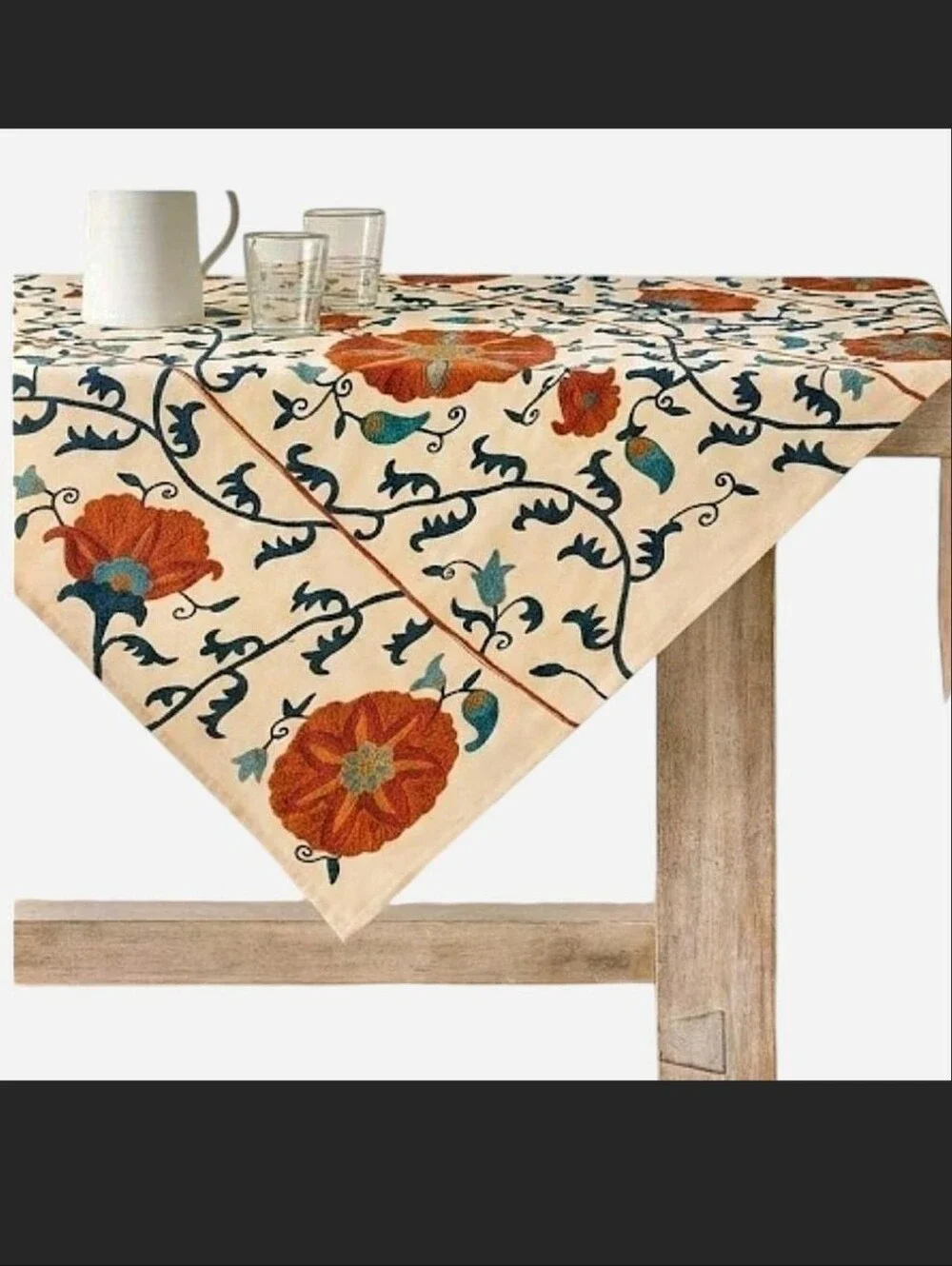 Pottery Barn Suzani/Wren Embroidered Cotton 50
